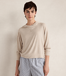 Haven Well Within Drapey Rib Knit Hoodie carousel Product Image 1