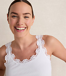 Haven Well Within Organic Cotton Rib Knit Lace Tank carousel Product Image 1