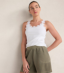 Haven Well Within Organic Cotton Rib Knit Lace Tank carousel Product Image 3