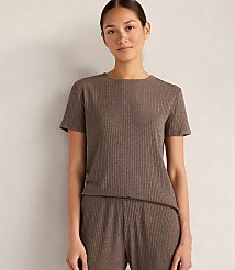 Haven Well Within Drapey Rib Knit Short Sleeve Crewneck
