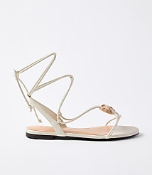Resin Trim Lace Up Sandals carousel Product Image 1