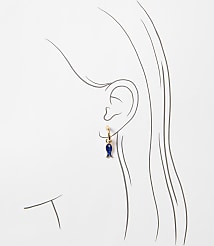 Pearlized Fish Hoop Earring Set carousel Product Image 2