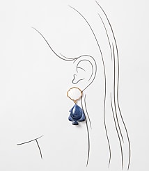 Mother Of Pearl Seashell & Fish Drop Earrings carousel Product Image 2