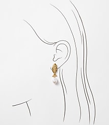 Pearlized Fish Stud Earrings carousel Product Image 2