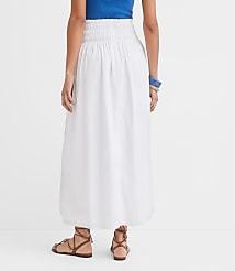 Petite Poplin Smocked Maxi Skirt carousel Product Image 2