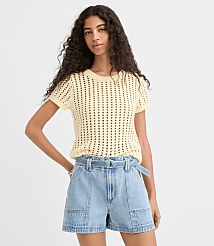 Stitchy Wedge Sweater Tee carousel Product Image 1
