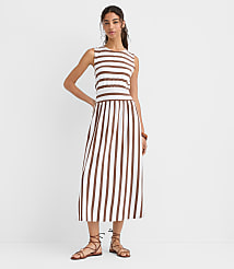 Striped Cutout Back Midi Dress carousel Product Image 2