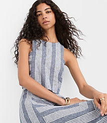 Striped Linen Cotton Shell