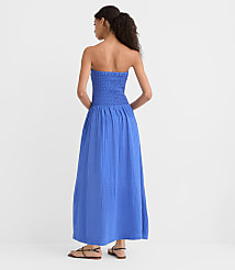 LOFT Beach Strapless Mixed Media Maxi Pocket Dress carousel Product Image 4