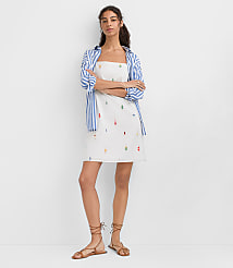 Buoy Linen Cotton Strappy Mini Pocket Dress carousel Product Image 3