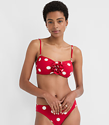 LOFT Beach Polka Dot Rosette Bandeau Bikini Top carousel Product Image 1