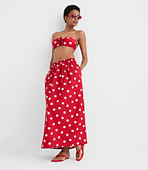 LOFT Beach Polka Dot Rosette Bandeau Bikini Top carousel Product Image 2