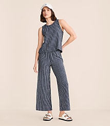 Lou & Grey Striped Wide Leg Crop Pants