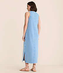 Lou & Grey Denim Washed Terrysoft Tank Midi Dress carousel Product Image 3