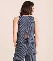 Lou & Grey Striped Open Back Tank Top carousel Product Image 3