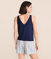 Lou & Grey Essential Modal Tie Keyhole Tank Top carousel Product Image 3