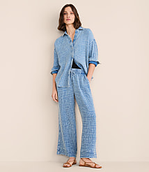 Lou & Grey Triple Cloth Wide Leg Pants carousel Product Image 1