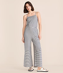 Petite Lou & Grey Striped Strappy Palazzo Jumpsuit carousel Product Image 1