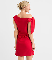Petite LOFT Beach Linen Cotton Shoulder Tie Ruched Mini Dress carousel Product Image 2