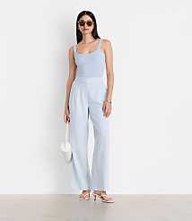 LOFT Versa Pure Spun Pleated Wide Leg Pants carousel Product Image 1