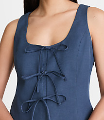 LOFT Versa Pure Spun Tie Front Top carousel Product Image 3