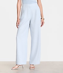 Petite LOFT Versa Pure Spun Pleated Wide Leg Pants carousel Product Image 2