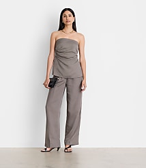 Petite LOFT Versa Luxe Lyocell Linen Straight Pants