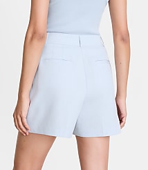 Petite LOFT Versa Pure Spun Pleated Shorts carousel Product Image 2