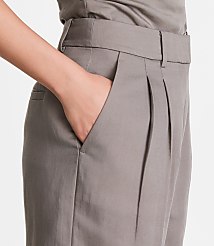Petite LOFT Versa Luxe Lyocell Linen Straight Pants carousel Product Image 4