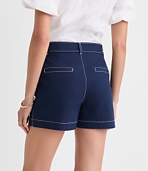 Petite Palmer Shorts in Topstitched Twill carousel Product Image 2