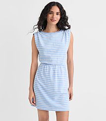 Stripe Shirred Terry Mini Pocket Dress carousel Product Image 1