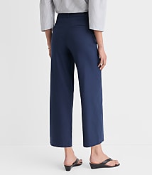 Curvy Palmer Wide Leg Crop Pants in Cotton Linen carousel Product Image 2