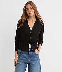 Modern V-Neck Cardigan carousel Product Image 1