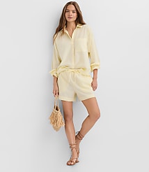 Petite Linen Cotton Everyday Oversized Pocket Shirt carousel Product Image 2