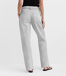 Rivete Tall Curvy Mid Rise Relaxed Straight Jeans in Smokey Wash carousel Product Image 2