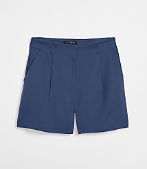 Petite LOFT Versa Pure Spun Pleated Shorts carousel Product Image 5