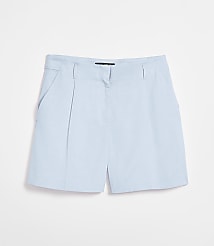 Petite LOFT Versa Pure Spun Pleated Shorts carousel Product Image 5