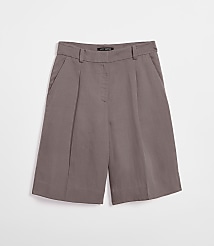 LOFT Versa Luxe Lyocell Wide Leg Bermuda Shorts carousel Product Image 5