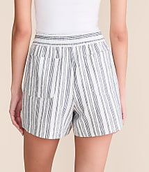 Petite Lou & Grey Striped Linen Cotton Shorts carousel Product Image 3