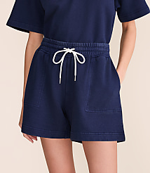 Lou & Grey Denim Washed Terrysoft Shorts carousel Product Image 2