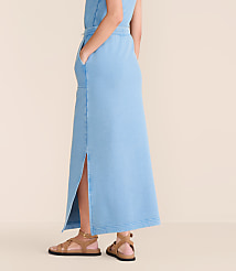 Petite Lou & Grey Denim Washed Terrysoft Maxi Pocket Skirt carousel Product Image 2