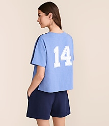 Lou & Grey Shoulder Stripe Soft Slub Logo Tee carousel Product Image 3