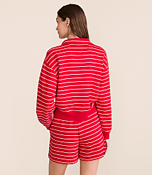 Lou & Grey Striped Terrysoft Polo Top carousel Product Image 3