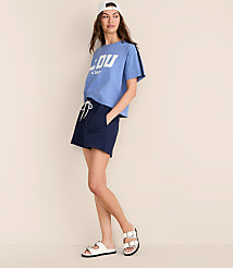 Lou & Grey Shoulder Stripe Soft Slub Logo Tee carousel Product Image 2