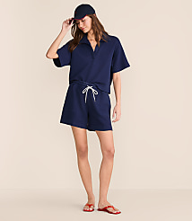 Lou & Grey Denim Washed Terrysoft Shorts carousel Product Image 1