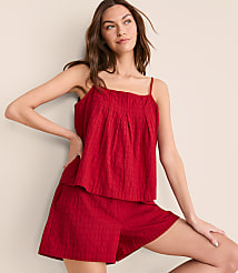 Lou & Grey Grid Linen Cotton Pleated Cami carousel Product Image 3