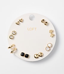 Palm & Heart Stud Earring Set carousel Product Image 1