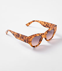 Tortoiseshell Print Chunky Cateye Sunglasses carousel Product Image 1