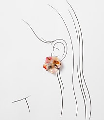 Tortoiseshell Print Floral Statement Stud Earrings carousel Product Image 2
