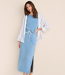 Petite Lou & Grey Denim Washed Terrysoft Maxi Pocket Skirt carousel Product Image 1